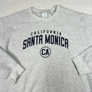 Vintage California Santa Barbara Sweatshirt Mens Large Crewneck Heathered Gray